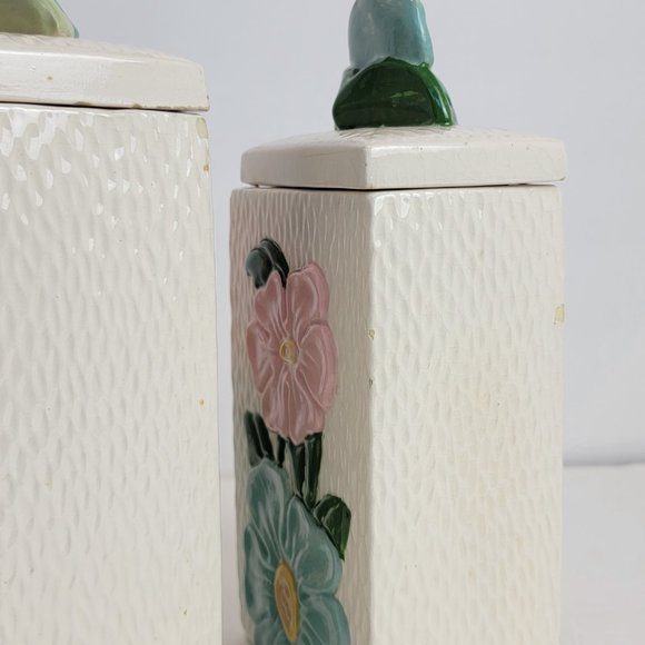 Handmade Floral Containers Ceramic Textured 90's - Picture 10 of 16